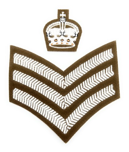 Badge staff sergeant - sergeant, crown
