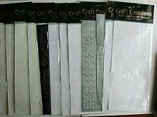 Peel Offs. BNIP. 12 Sheets. Christmas. Greetings. White. Black. Craft Creations.