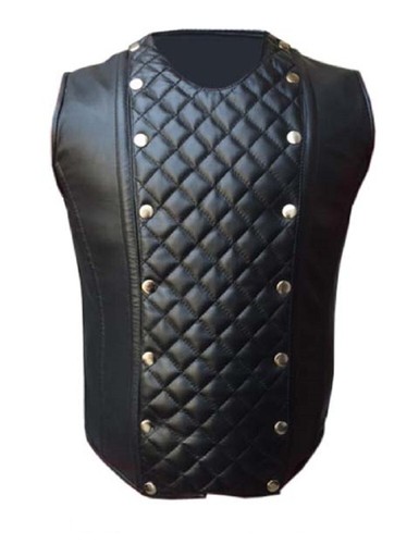 Mens black leather victorian - black,