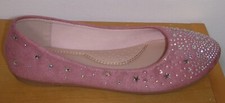 Link Comfort Larissa 23K Dusty Rose Pink Rhinestone Ballet Slippers Shoes 1 or 3