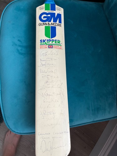 Signed england cricket bat - signed,