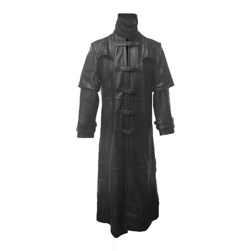 Mens black embossed crocodile - black,