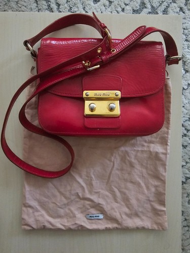 Miu red vernice - vernice, leather