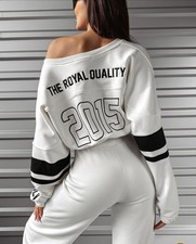 Olavoga Women's White Jumper  In Size M