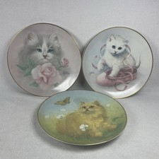 Set of 3 Vintage Kitten Collector Plates – Hamilton Collection skuMR