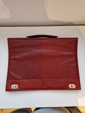 Scabal Portfolio Bag Brown/Red Vintage