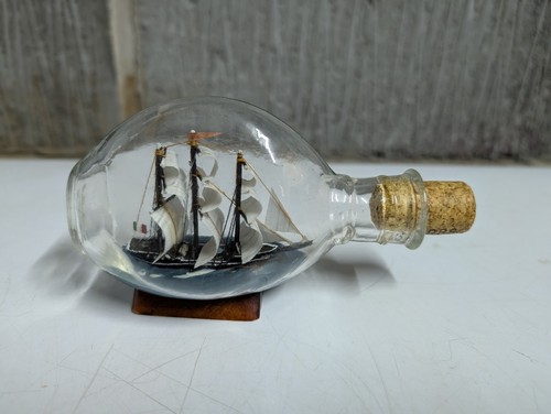 Vintage boat glass - glass, corked