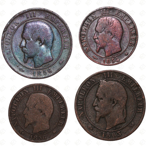 France napoleon iii - france, coins