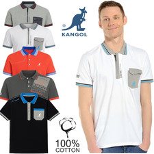 KANGOL Mens Polo Shirt Bundle Short Sleeve Mens Designer T Shirts Summer S-XXL