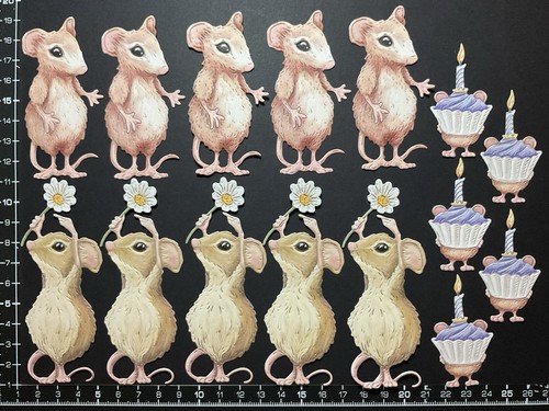 Birthday cake mouse flower - cake, mouse,