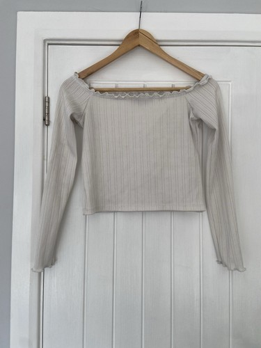 Primark bardot ribbed frill - bardot,