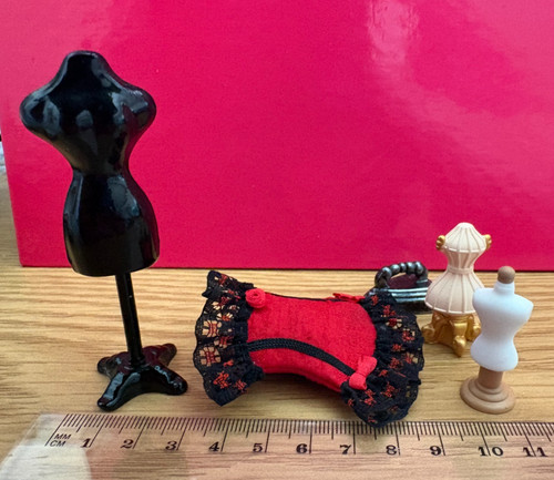 Doll house black - doll, metal