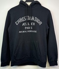 ORIGINAL CHRISTIAN DIOR ATELIER PARIS ATTRACTIVE  Black Hoodie-Pullover Size L