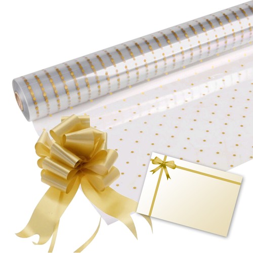 Gold dot cellophane gift - dot,