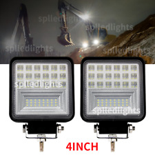 Pair Mini Digger Excavator 4'' Work Light Lamp Square fit Komatsu Hitachi Kubota