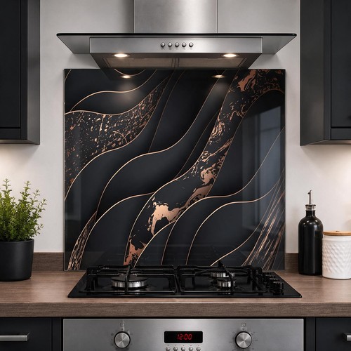 Printed glass kitchen - glass,