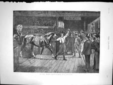 Original Old Antique Print