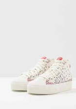 Adidas Women's Originals Nizza RF Off White/Navy/Glow Red Platform Trainers UK 8