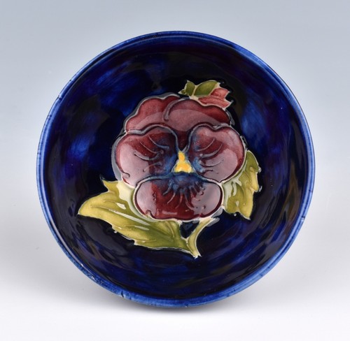 Moorcroft pottery blue ground - pottery,
