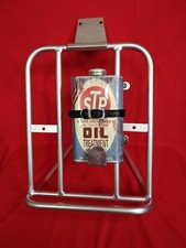 Universal Vespa/Lambretta Oil Can mount Front Rear racks Crash Bars STP, Esso