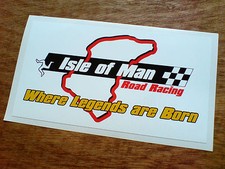 ISLE OF MAN Road Racing TT Fans Motorcycle Van Sticker Decal 1 off 125mm
