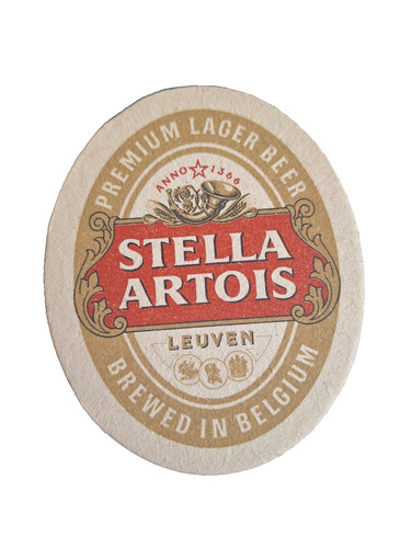 Stella artois beer mat - artois,