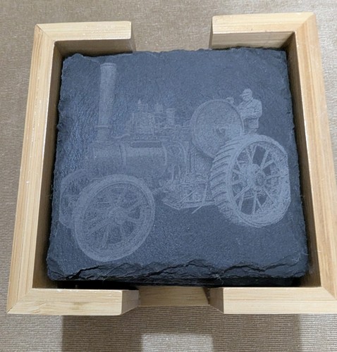 Set six engraved - engraved, slate