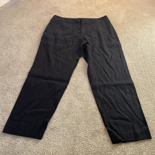 Ladies black cropped trousers - ladies,