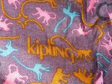 KIPLING PRETTY MARROON & MULTI COLOURFUL ICONIC MONKEY PATTERN XL SCARF SHAWL