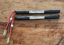 2 x  iPower 1200mAh LiPO 11.1V 20C stick battery for Airsoft on mini tamiya