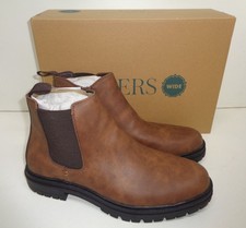 Mens Tan Boots Ankle WIDE FIT