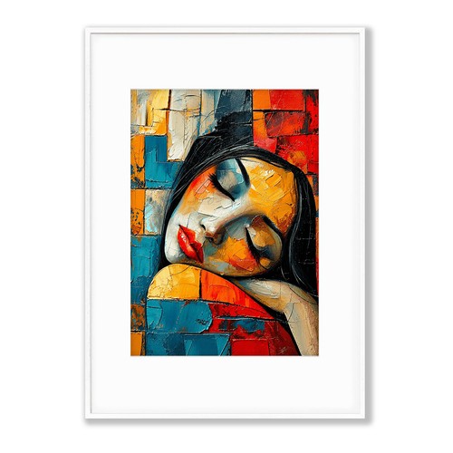 Colourful abstract woman - colourful,