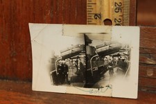 Antique WWII Era Snapshot Photo from US Soldier Sailors on Gangplank