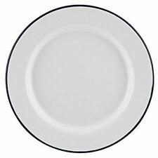 24cm Traditional Falcon White Enamel Dinner Plate Pie Roasting Baking Camping