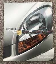Renault Kangoo Van Range And Technical Specification sales brochure January 2004