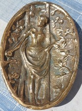 Novelty Antique Erotic Brass Soap Dish. Edwardian Brass Female Figure Dish.