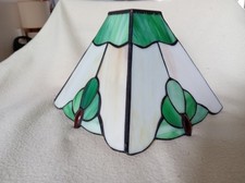 Vintage Tiffany Style Resin Glass Square Pyramid Ceiling Lampshade Shade