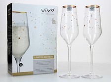 Villeroy & Boch VIVO x 2 CHAMPAGNE FLUTES - Limited Edition