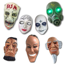 The Purge Mask Grin Halloween Movie Horror Fancy Dress Kiss Me God Smiling Gas