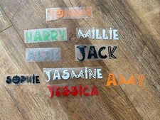Personalised Halloween Iron-On Names, Transfers Customise Clothes, Bags, T-Shirt