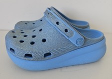 Blue glitter rubber slip on