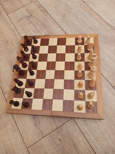 Vintage wooden chess set