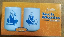 2 TECH MONKS TEACUPS porcelain