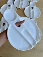 8 Space Age Frank Odell BBQ Party Camping White Plastic Food Trays England