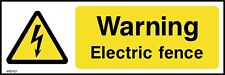 Warning Electric Fence Sign or