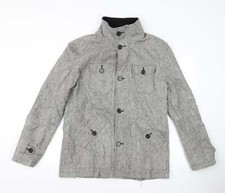 Tom Wolfe Womens Grey Overcoat Jacket Size M