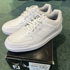 New And Boxed Footjoy Premium Leather Contour Golf Shoes Uk 8.5 M Navy