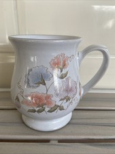 Vintage Denby Mug Cup Encore Sweet Pea Floral White Multi