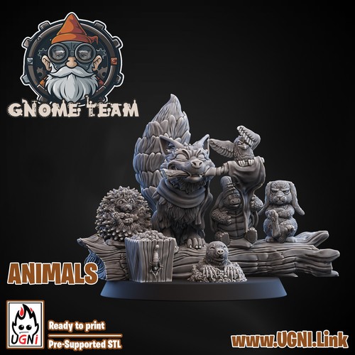 Ugni animal gnome mascots - ugni,