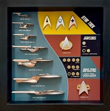 Ship & Combadge Display Shadow Box Star Trek, Enterprise, Large *Fan Made*